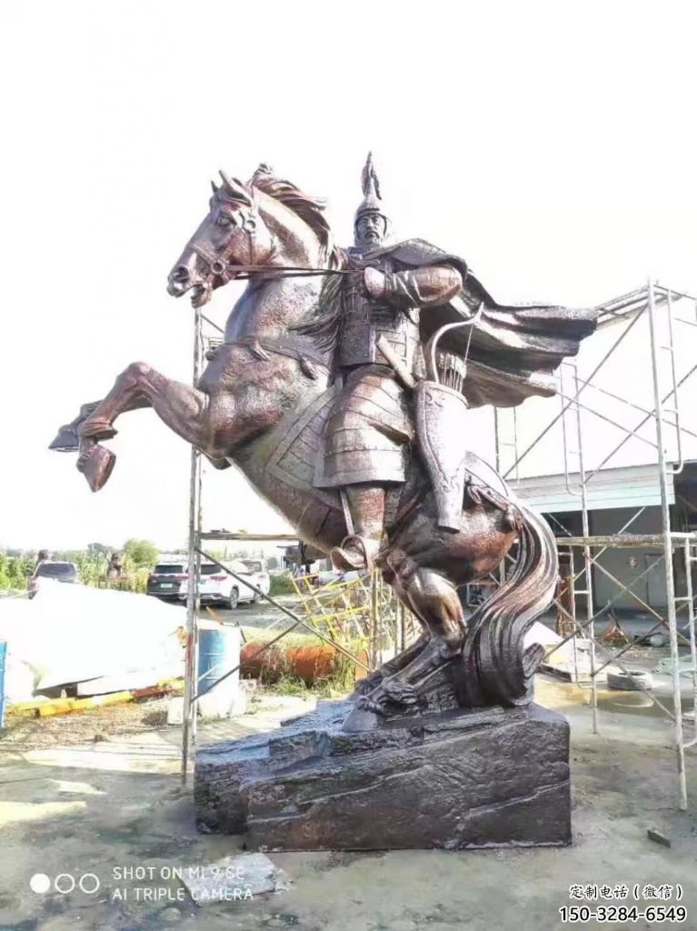 大型岳飛雕塑 鍛造名人雕塑 房地產(chǎn)肖像雕塑