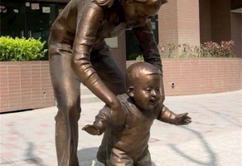 創(chuàng)意母親雕塑 鑄銅女人雕塑 公園肖像雕塑