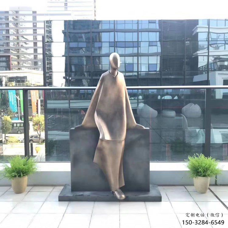 彩繪女人雕塑 懸空餐飲店女性雕塑 街頭歐式雕塑