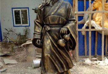 步行街華佗雕塑 游樂場名醫(yī)雕塑 鑄造藥王雕塑