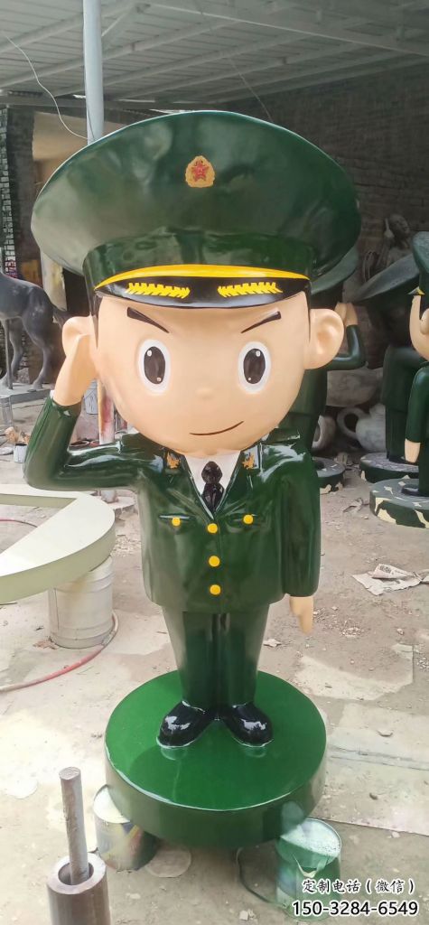 仿古武警雕塑 騰飛草地警察雕塑 房地產(chǎn)戰(zhàn)士雕塑