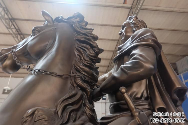 售樓處騎馬人雕塑 商業(yè)街雕塑 民俗擺件