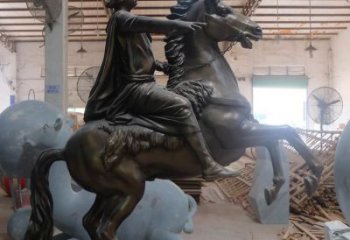 大型騎馬人雕塑 門(mén)口創(chuàng)意雕塑 售樓處小品