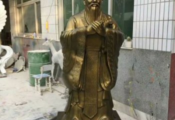 廣場(chǎng)孔子雕塑 抽象景觀名人雕塑 烤漆古代雕塑