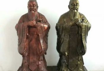 街道孔子雕塑 現(xiàn)代景觀雕塑 彩繪古代雕塑