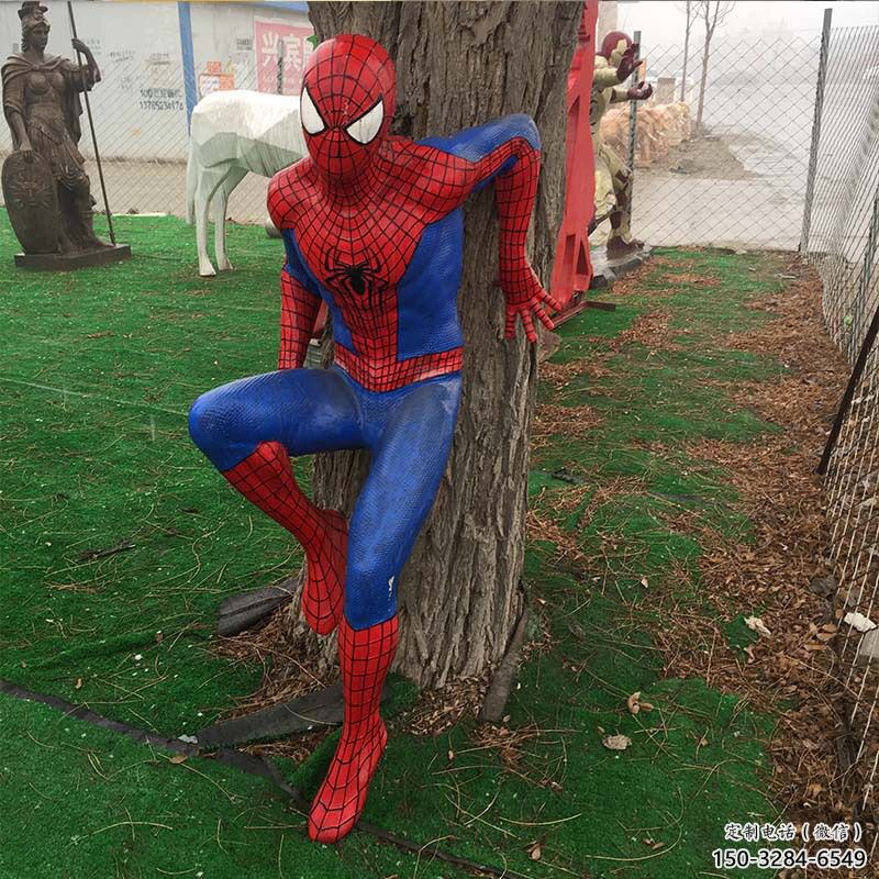 卡通蜘蛛俠雕塑 店門(mén)口園林雕塑 動(dòng)漫小品