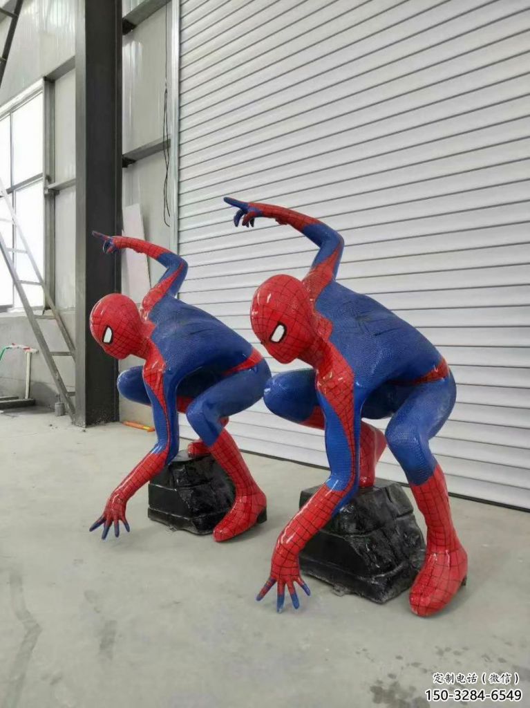 商場蜘蛛俠雕塑 卡通雕塑 店門口小品