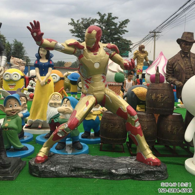 售樓處蜘蛛俠雕塑 商業(yè)街雕塑 卡通擺件