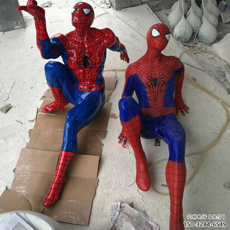 園林蜘蛛俠雕塑 風(fēng)景區(qū)卡通雕塑 廣場(chǎng)小品