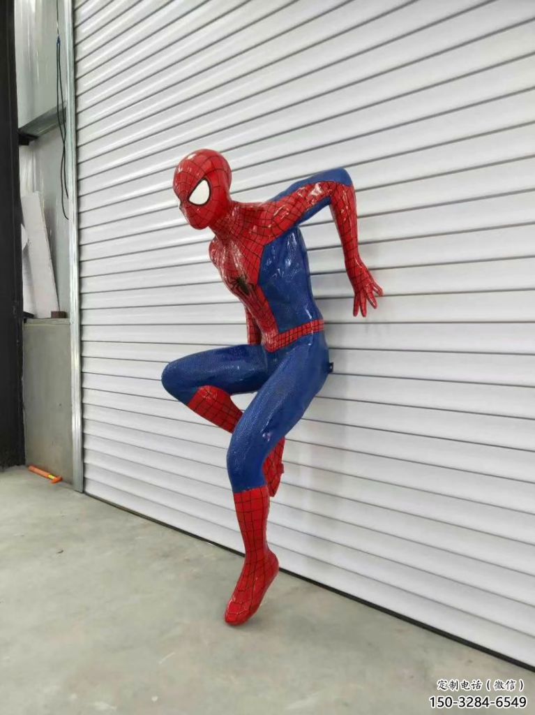 園林蜘蛛俠雕塑 田間彩繪雕塑 卡通擺件