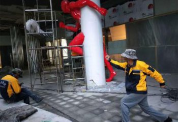 大型蜘蛛俠雕塑 商業(yè)街廣場(chǎng)雕塑 彩繪擺件