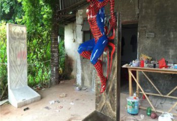 店門口蜘蛛俠雕塑 創(chuàng)意景觀雕塑 卡通擺件