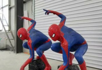 商場蜘蛛俠雕塑 卡通雕塑 店門口小品