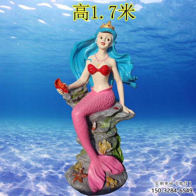 城市美人魚雕塑 風景區(qū)彩繪雕塑 抽象擺件