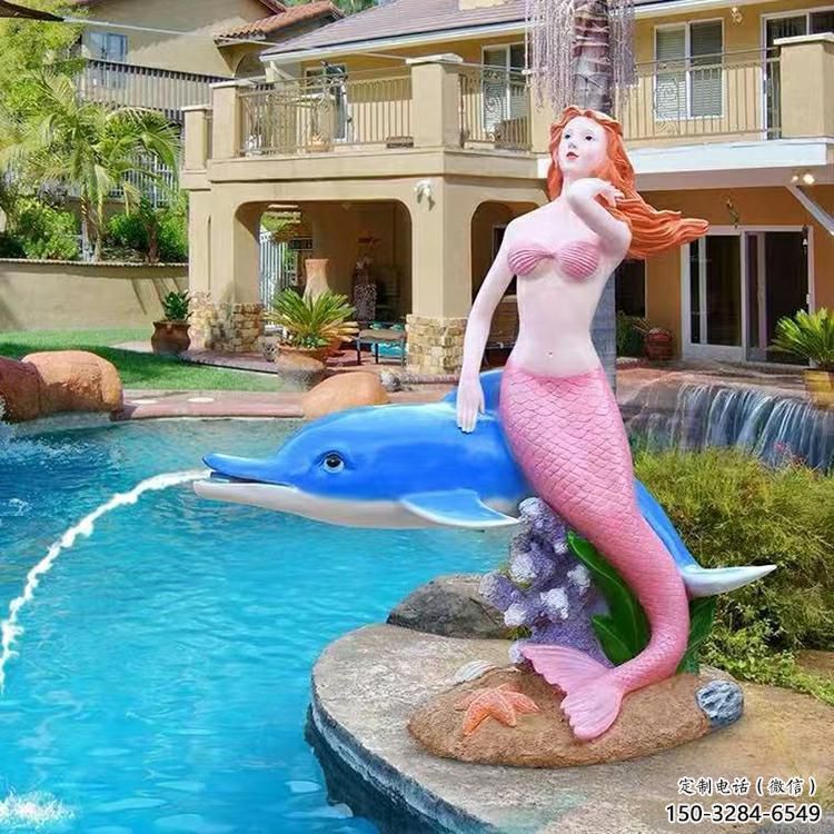 戶(hù)外美人魚(yú)雕塑 噴漆景觀(guān)卡通雕塑 彩繪動(dòng)漫雕塑