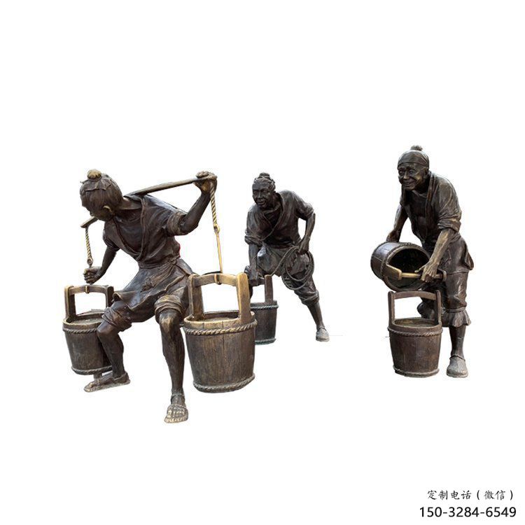 別墅區(qū)老人雕塑 大型別墅區(qū)擺件 剪影古代雕塑