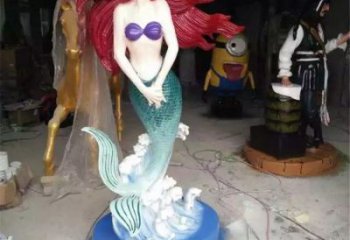 房地產(chǎn)美人魚雕塑 現(xiàn)代景觀雕塑 幾何動(dòng)漫雕塑