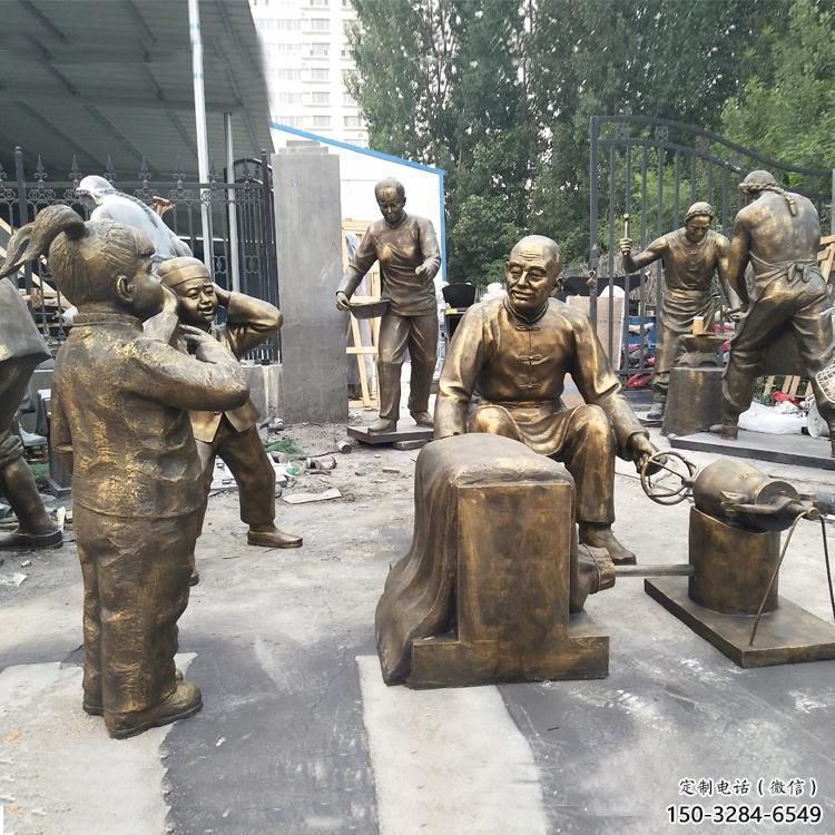 農(nóng)村爆米花雕塑 抽象藝術(shù)民俗雕塑 烤漆小吃雕塑