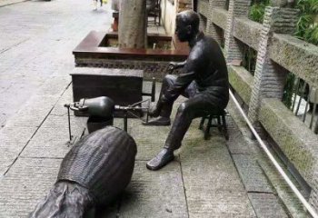 房地產(chǎn)爆米花雕塑 景觀(guān)民俗雕塑 鑄銅小吃雕塑