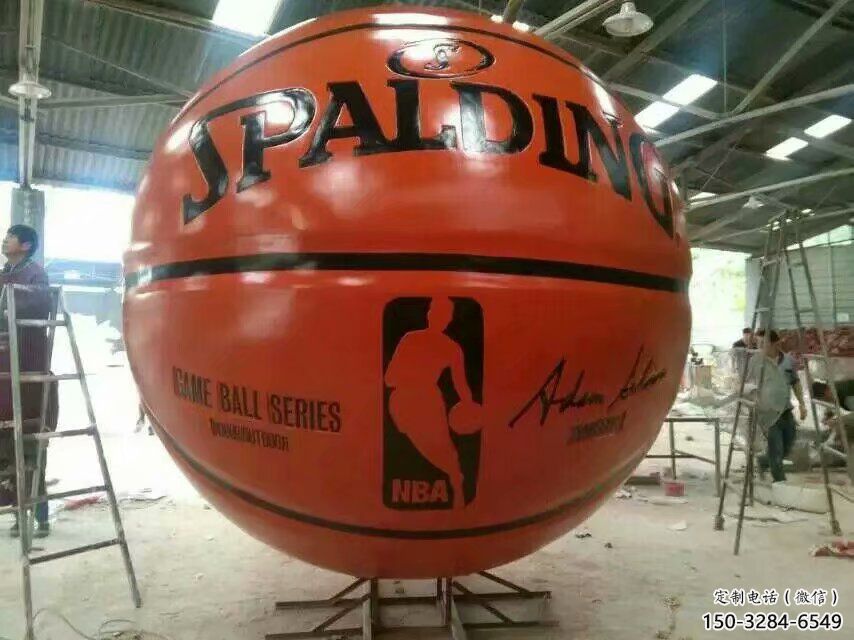 現(xiàn)代籃球雕塑 大型別墅區(qū)球體雕塑 彩繪球類雕塑