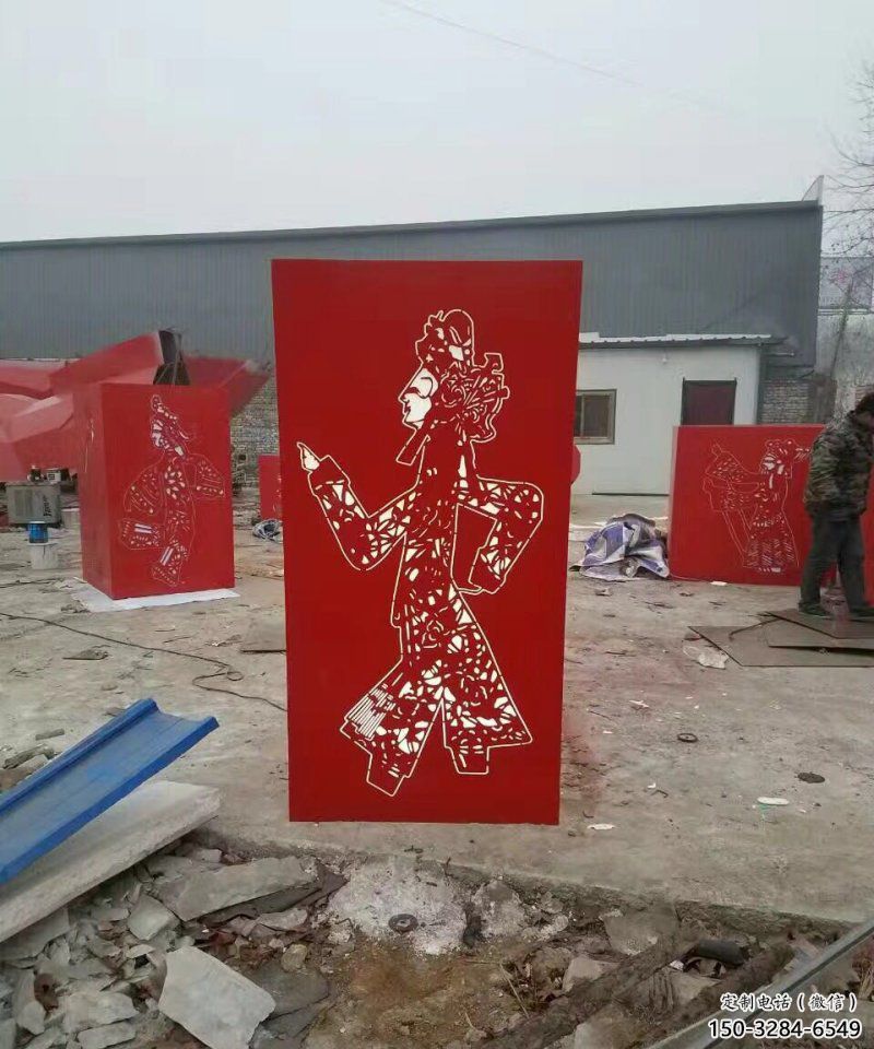 別墅區(qū)皮影雕塑 仿真?zhèn)鹘y(tǒng)雕塑 大型雕塑