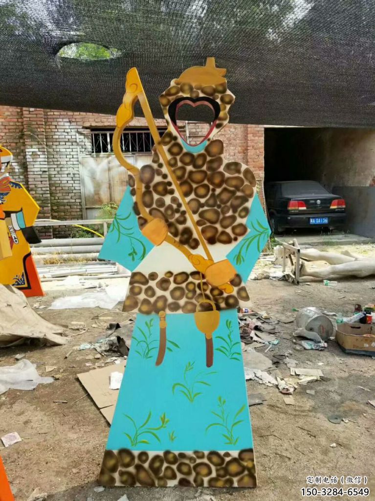 廣場皮影雕塑 抽象雕塑 烤漆傳統(tǒng)雕塑