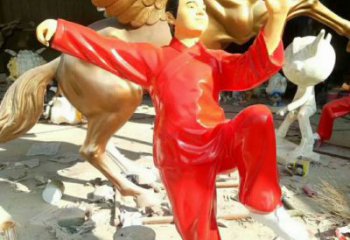 賓館武術(shù)雕塑 烤漆練拳雕塑 大型練拳雕塑