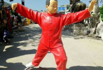 房地產(chǎn)武術(shù)雕塑 剪影功夫雕塑 鍛造練拳雕塑