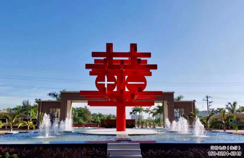 鍛造中國結(jié)雕塑 懸空餐飲店雕塑 戶外文化雕塑