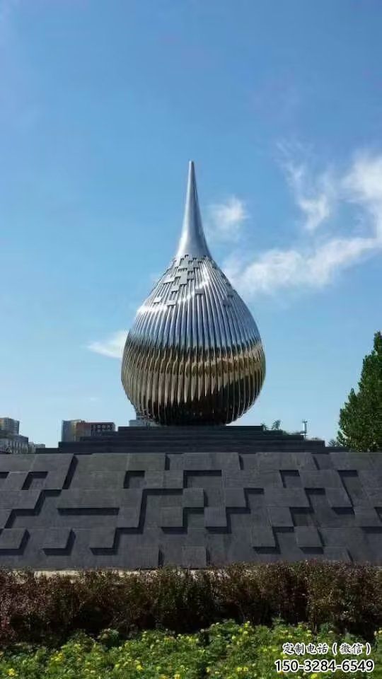步行街水珠雕塑 游樂(lè)場(chǎng)淚滴雕塑 鑄造雕塑