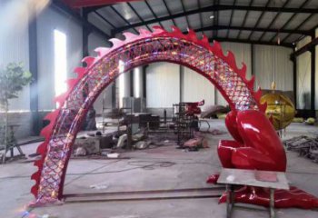 酒店大門雕塑 景觀美陳雕塑 現(xiàn)代拱門雕塑