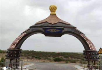 庭院大門雕塑 公園草雕塑 鍛造拱門雕塑