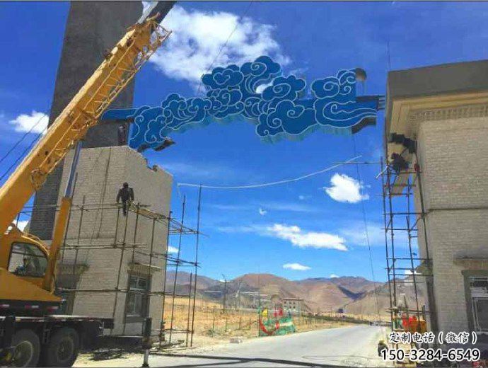 彩繪云彩雕塑 電鍍現(xiàn)代祥云雕塑 公園祥云雕塑