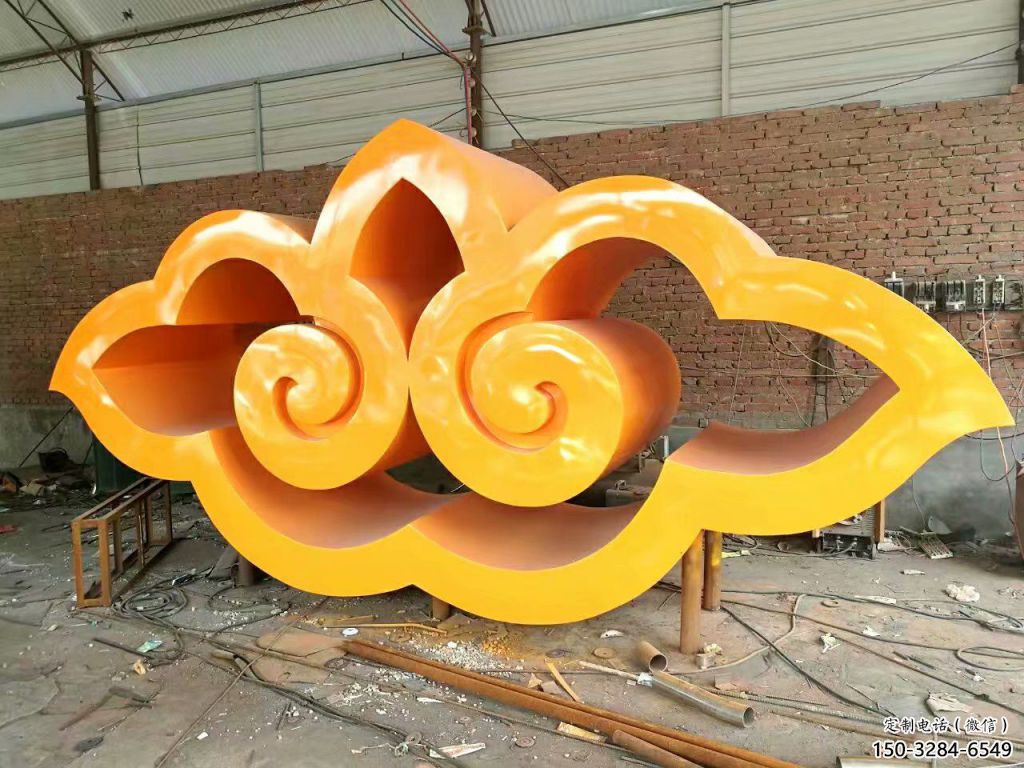 水景云彩雕塑 彩繪剪紙祥云雕塑 現(xiàn)代祥云雕塑
