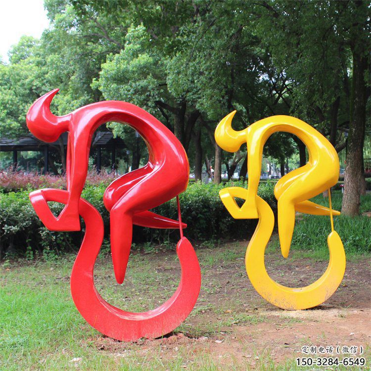 別墅區(qū)自行車雕塑 大型別墅區(qū)運動員雕塑 剪影體育雕塑