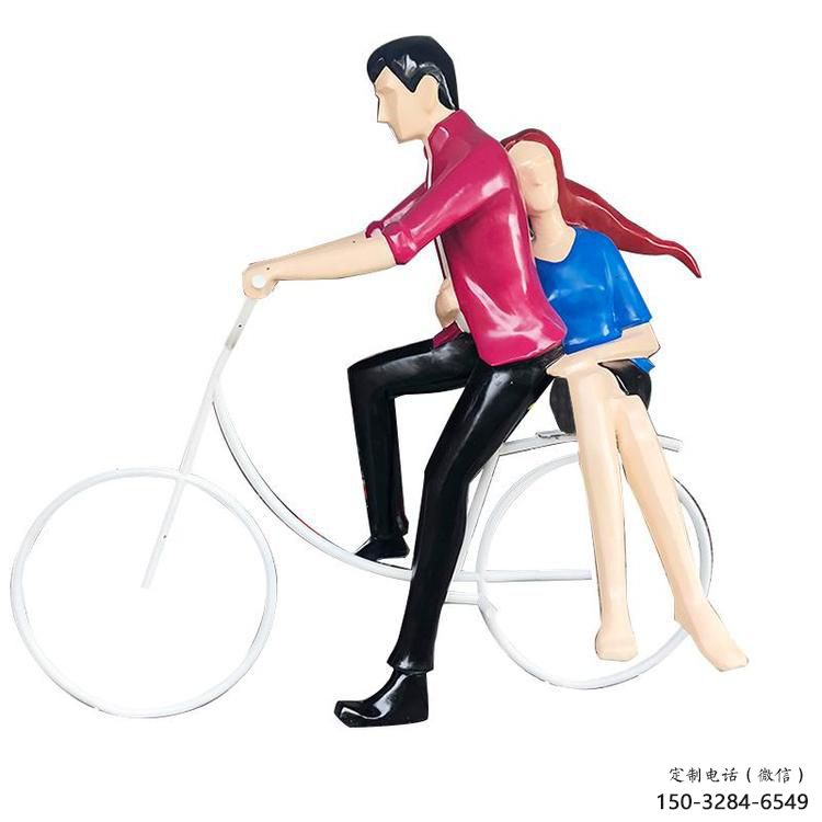 自行車(chē)雕塑制作 鑄造公園體育雕塑 歐式運(yùn)動(dòng)員雕塑