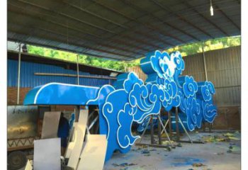 商業(yè)街云彩雕塑 烤漆祥云雕塑 彩繪祥云雕塑