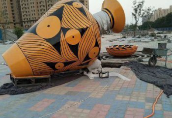 水景花瓶雕塑 彩繪剪紙瓶子雕塑 現(xiàn)代瓶子雕塑