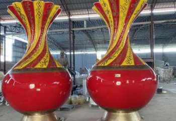 園林花瓶雕塑 大型雕塑 中式瓶子雕塑