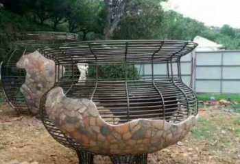 住宅小區(qū)花瓶雕塑 啞光雕塑 公園瓶子雕塑