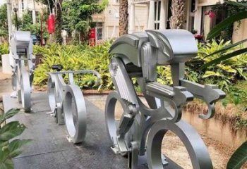 大型商場(chǎng)自行車雕塑 仿真體育雕塑 鏡面運(yùn)動(dòng)員雕塑