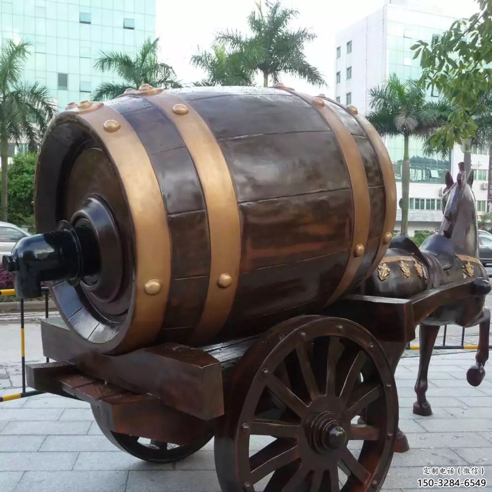 步行街酒壇子雕塑 游樂場(chǎng)酒文化雕塑 鑄造酒壇雕塑