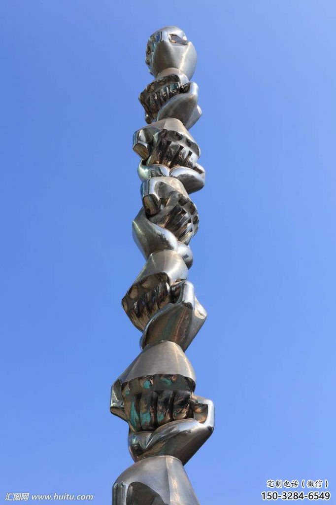 景觀拳頭雕塑 剪影握拳雕塑 商業(yè)街手勢雕塑