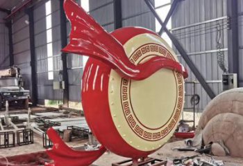 房地產(chǎn)大鼓雕塑 現(xiàn)代鑼鼓雕塑 幾何雕塑