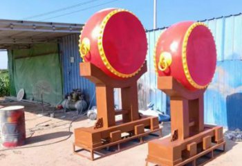 公園大鼓雕塑 戶外鑼鼓雕塑 抽象雕塑