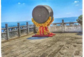 街道大鼓雕塑 現(xiàn)代鑼鼓雕塑 彩繪雕塑