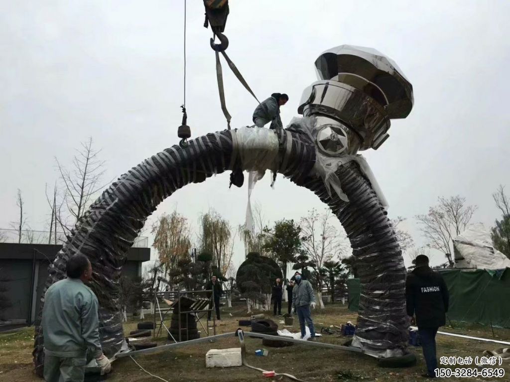 現(xiàn)代指環(huán)雕塑 大型別墅區(qū)標(biāo)識(shí)雕塑 彩繪戒指環(huán)雕塑