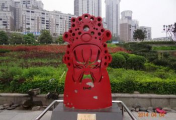 草地臉譜雕塑 現(xiàn)代校園小品 大型雕塑