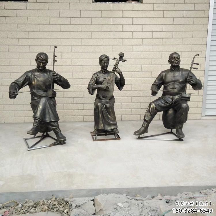 創(chuàng)意琵琶雕塑 啞光樂器雕塑 公園音樂雕塑