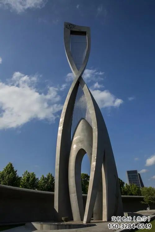 現(xiàn)代沙漏雕塑 大型別墅區(qū)漏斗雕塑 彩繪雕塑